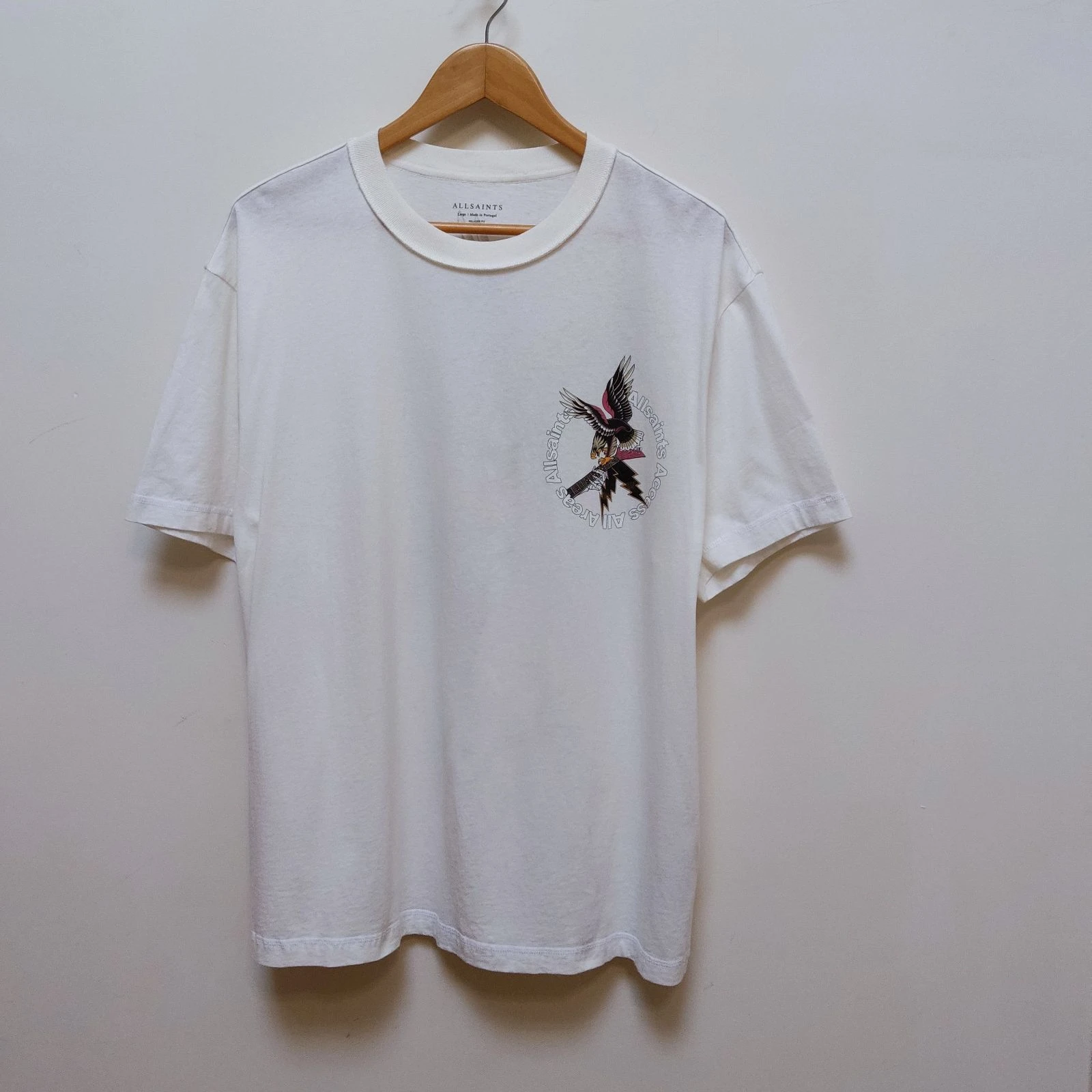 AllSaints Taille L T-Shirt Aigle Surdimensionné – photo 9